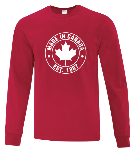 "Made In Canada, Est. 1867" Youth Cotton Long Sleeve with Printed Logo