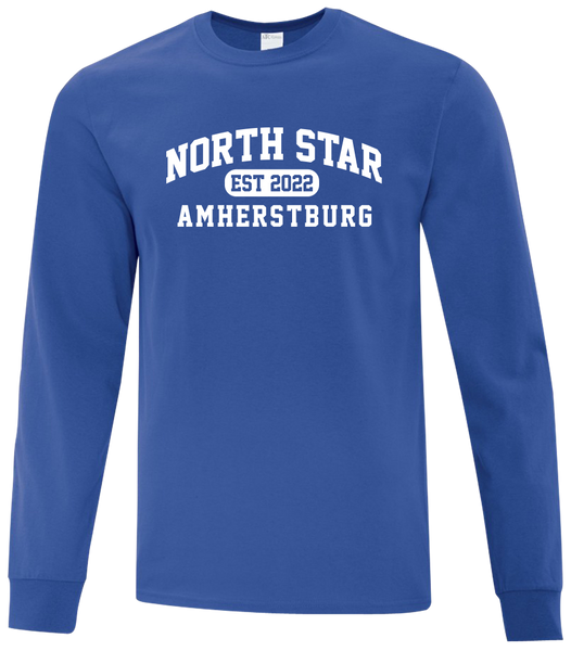 North Star Amherstburg Adult Cotton Long Sleeve with Printed Logo