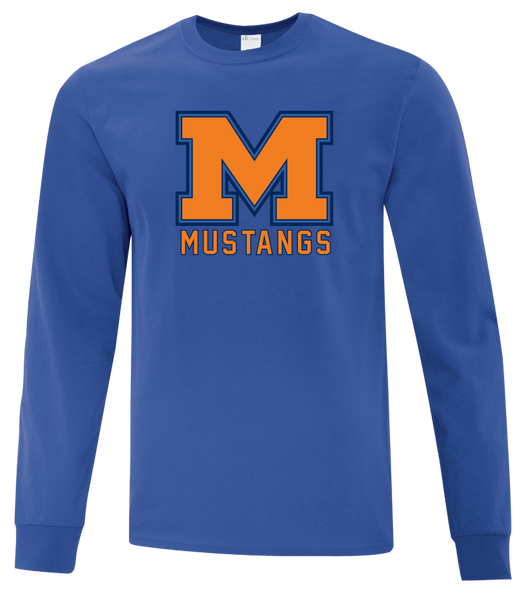 Vincent Massey Adult Cotton Long Sleeve with Printed Logo