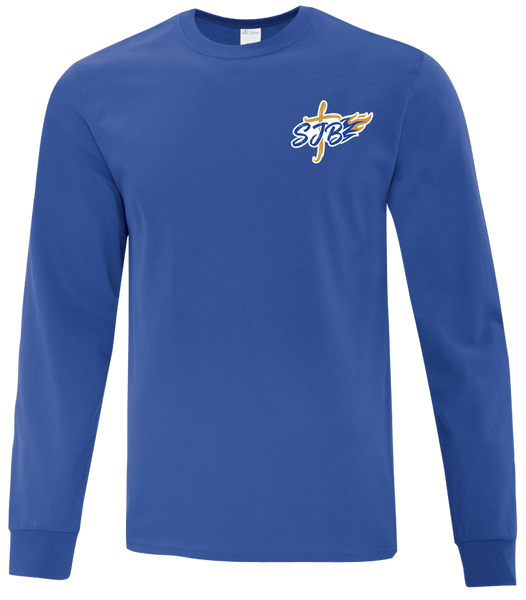 St. John the Baptist Staff Adult Cotton Long Sleeve with Printed Logo
