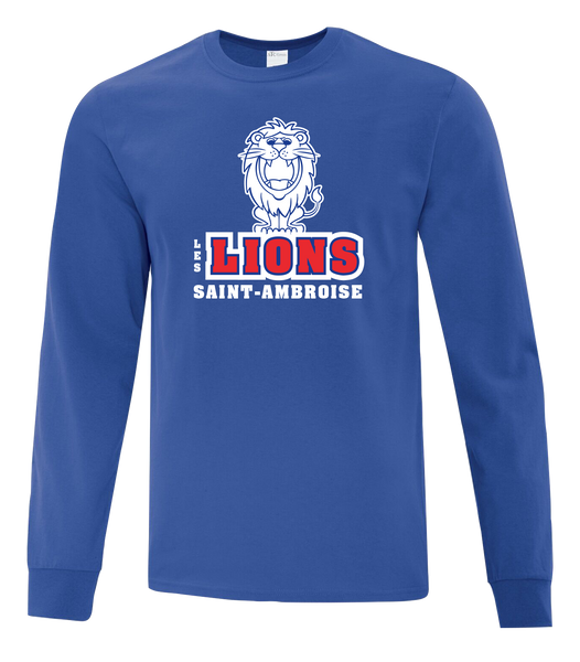 Saint Ambroise Les Lions Adult Cotton Long Sleeve with Printed logo