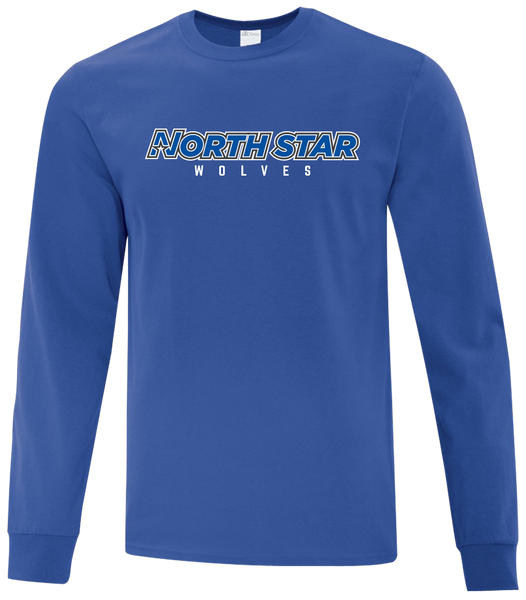 North Star Adult Cotton Long Sleeve with Printed Logo