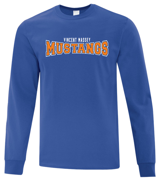 Vincent Massey Adult Cotton Long Sleeve with Printed Logo