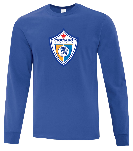 Ciociaro Soccer Crest Youth Cotton Long Sleeve with Printed Logo