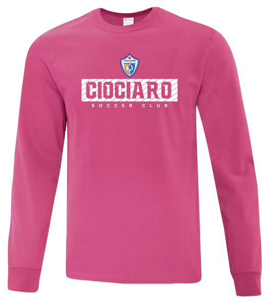 Ciociaro Soccer Club Block Letters Adult Cotton Long Sleeve with Printed Logo