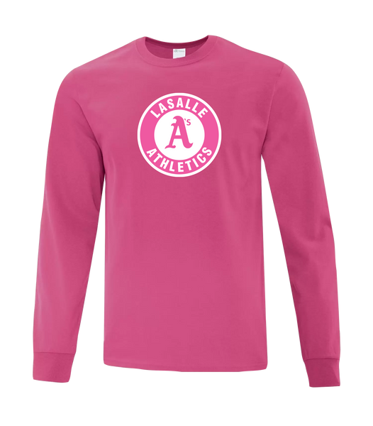 LaSalle Athletics Youth Cotton Long Sleeve with Printed Logo