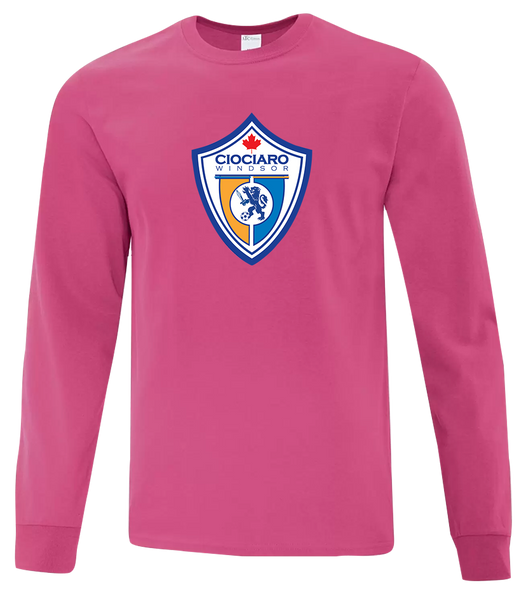 Ciociaro Soccer Crest Youth Cotton Long Sleeve with Printed Logo