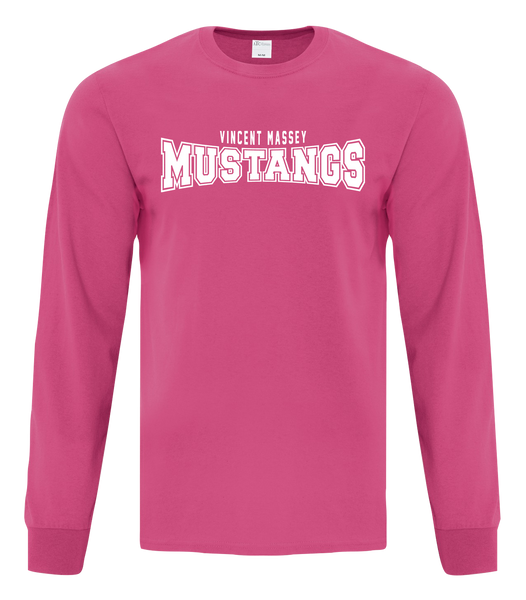 Vincent Massey Adult Cotton Long Sleeve with Printed Logo