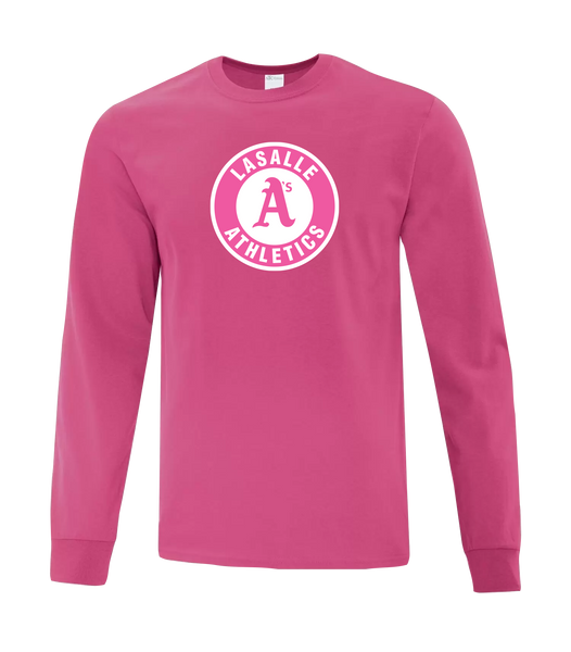 LaSalle Athletics Adult Cotton Long Sleeve with Printed Logo