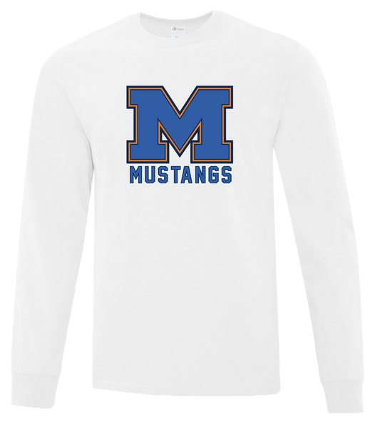 Vincent Massey Adult Cotton Long Sleeve with Printed Logo