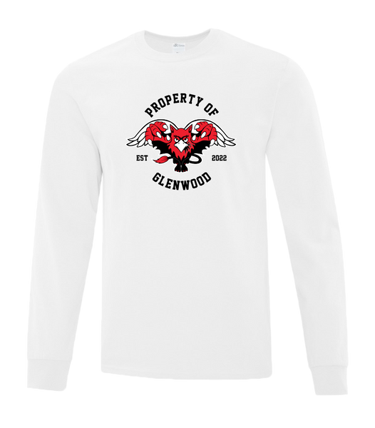 Glenwood Youth Cotton Long Sleeve with Printed Logo