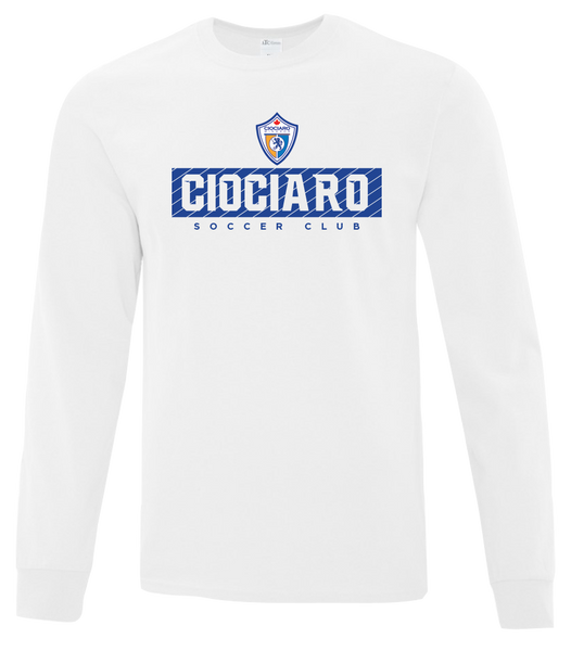 Ciociaro Soccer Club Block Letters Adult Cotton Long Sleeve with Printed Logo