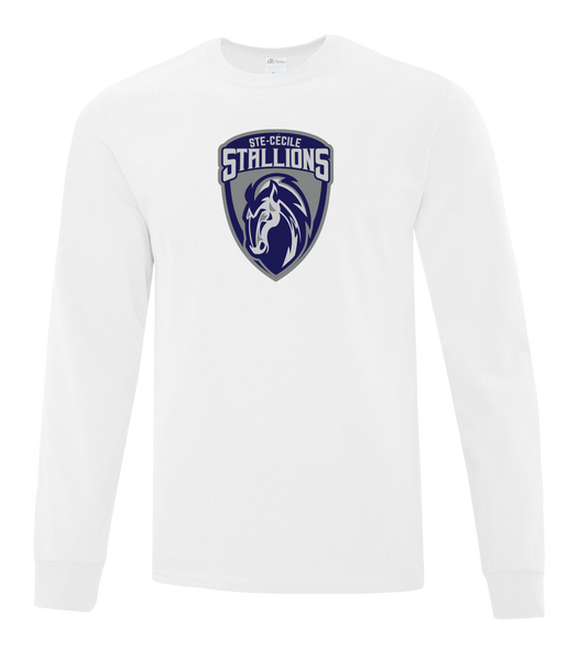 Ste. Cécile Stallions Adult Cotton Long Sleeve with Printed Logo