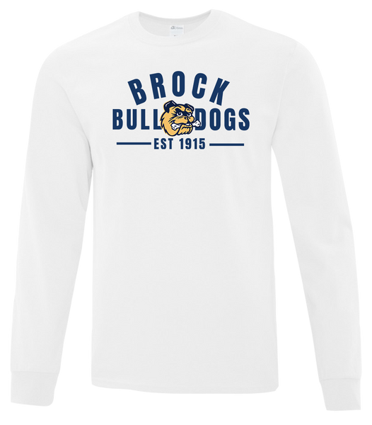 General Brock EST 1915 Adult Cotton Long Sleeve with Printed Logo