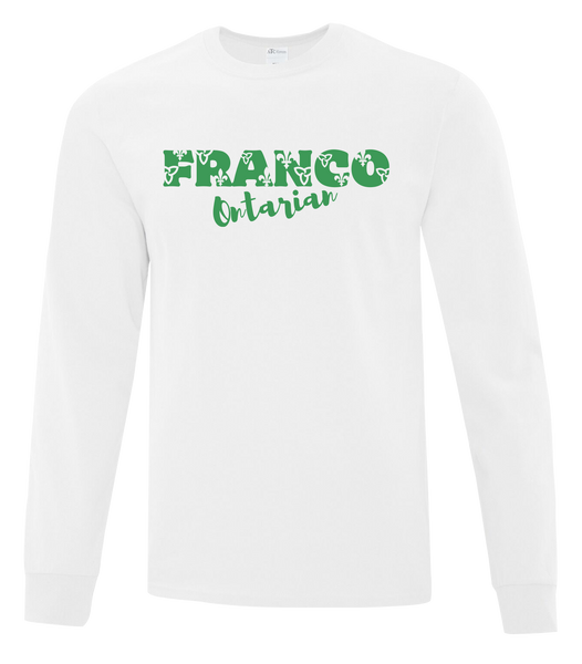 "Franco Script Ontarian" Youth Cotton Long Sleeve with Printed Logo