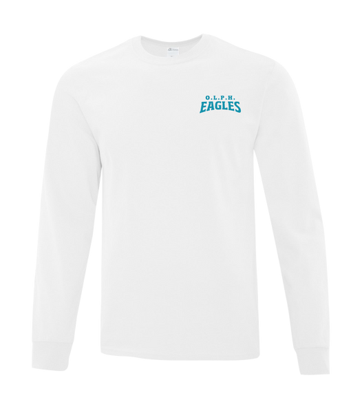 OLPH Adult Cotton Long Sleeve with Printed Left Chest Logo