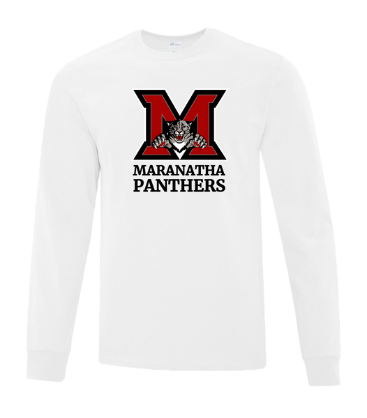 Maranatha Panthers Youth Cotton Long Sleeve with Printed Logo