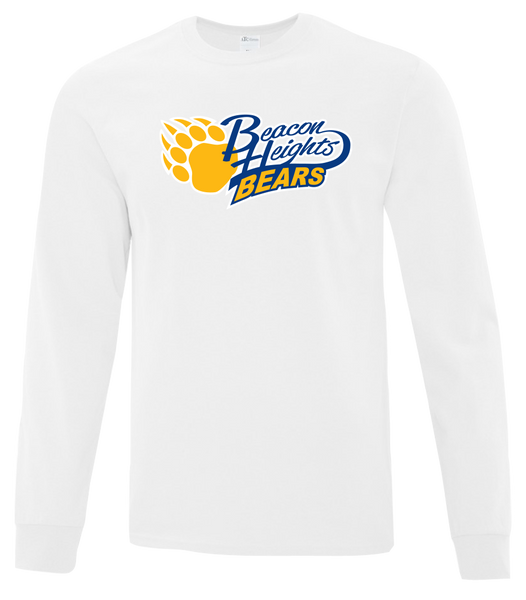 Beacon Heights Youth Cotton Long Sleeve with Printed Logo
