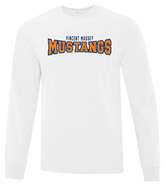 Vincent Massey Adult Cotton Long Sleeve with Printed Logo