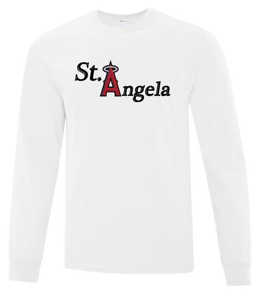 St. Angela Youth Cotton Long Sleeve with Printed Logo