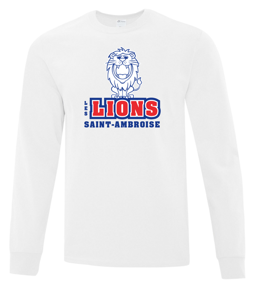 Saint Ambroise Les Lions Adult Cotton Long Sleeve with Printed logo