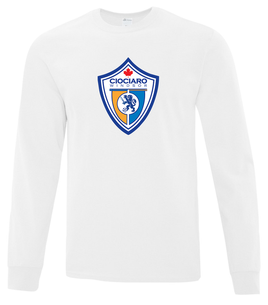Ciociaro Soccer Crest Youth Cotton Long Sleeve with Printed Logo