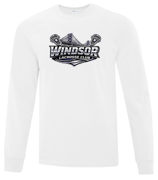Windsor Lacrosse Club Adult Cotton Long Sleeve with Printed Logo