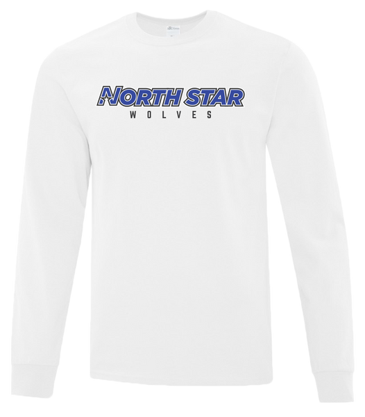 North Star Adult Cotton Long Sleeve with Printed Logo