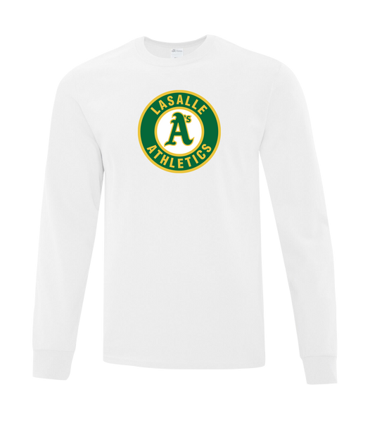 LaSalle Athletics Youth Cotton Long Sleeve with Printed Logo