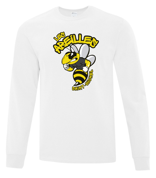Les Abeilles Saint-Michel Adult Cotton Long Sleeve with Printed Logo
