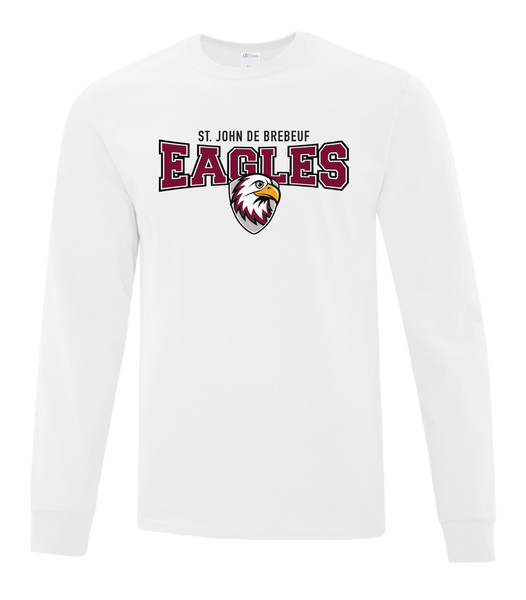 St. John de Brebeuf Youth Cotton Long Sleeve with Printed Logo