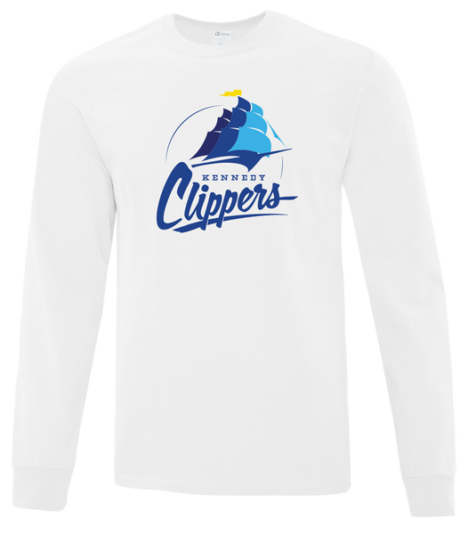 Kennedy Clippers Adult Cotton Long Sleeve with Printed Logo