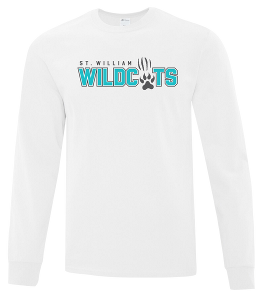 St. William Wildcats Youth Cotton Long Sleeve with Printed Logo