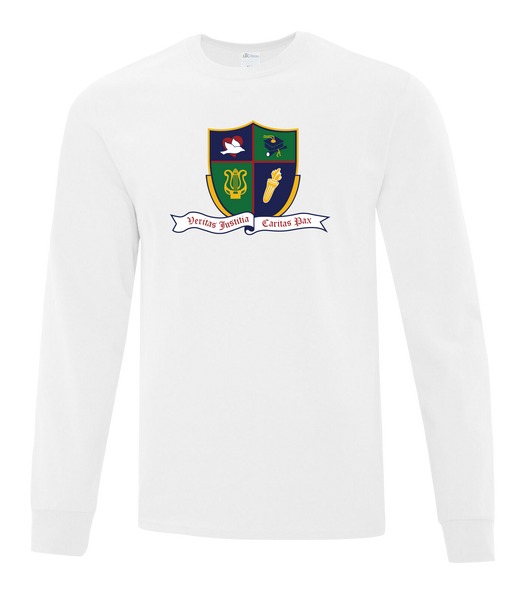 Ste. Cécile Youth Cotton Long Sleeve with Printed Logo