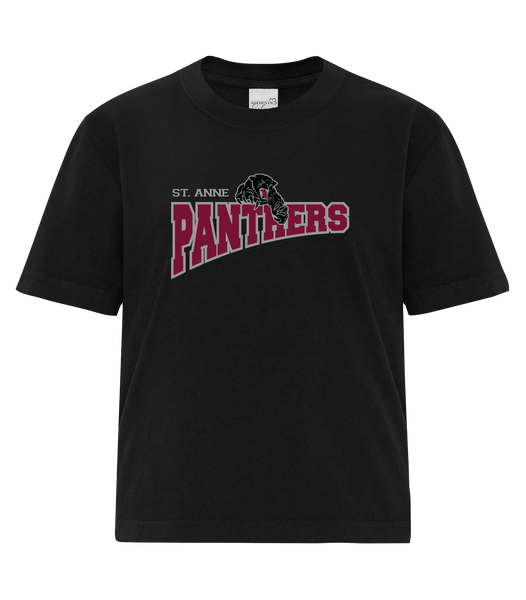 St. Anne Panthers Ladies Heavyweight Boxy Tee with Printed Logo