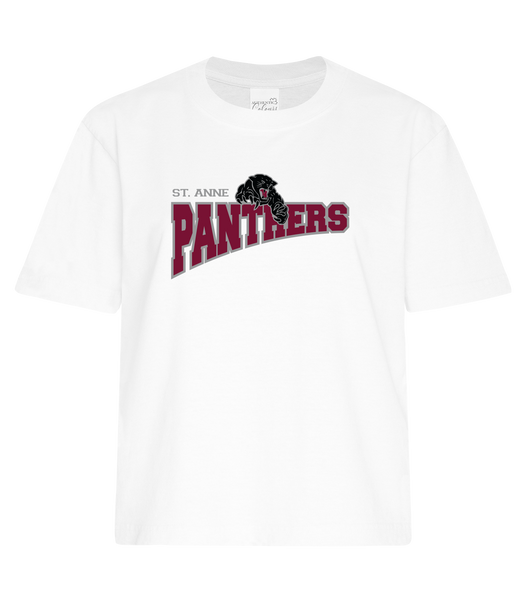St. Anne Panthers Ladies Heavyweight Boxy Tee with Printed Logo
