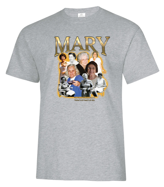 Mary's 90's Bootleg Adult Ring Spun Cotton T-Shirt with Printed logo