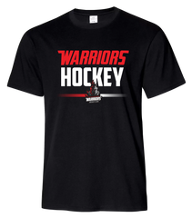 Warriors Hockey Adult Cotton T-Shirt with Printed Logo