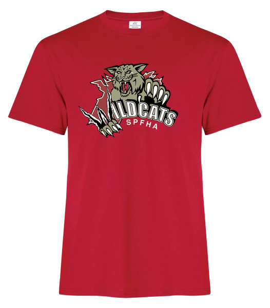 Wildcats SPFHA Adult Cotton T-Shirt with Printed Logo