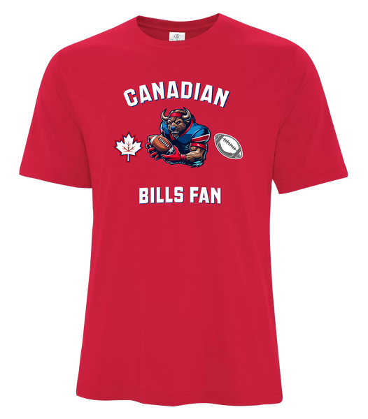 Bills Fan Adult Cotton T-Shirt with Printed Logo