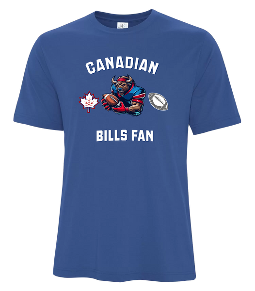 Bills Fan Adult Cotton T-Shirt with Printed Logo