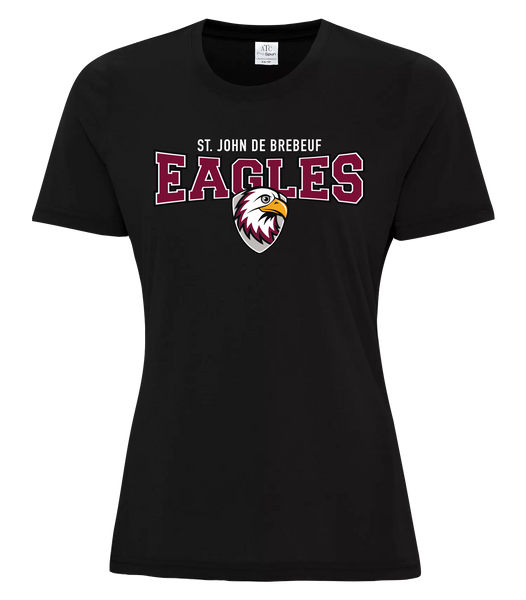 St. John de Brebeuf Ladies Pro Spun T-Shirt with Printed Logo
