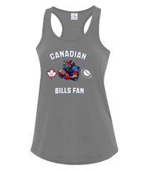 Bills Fan Ladies Racerback Tank with Printed Logo