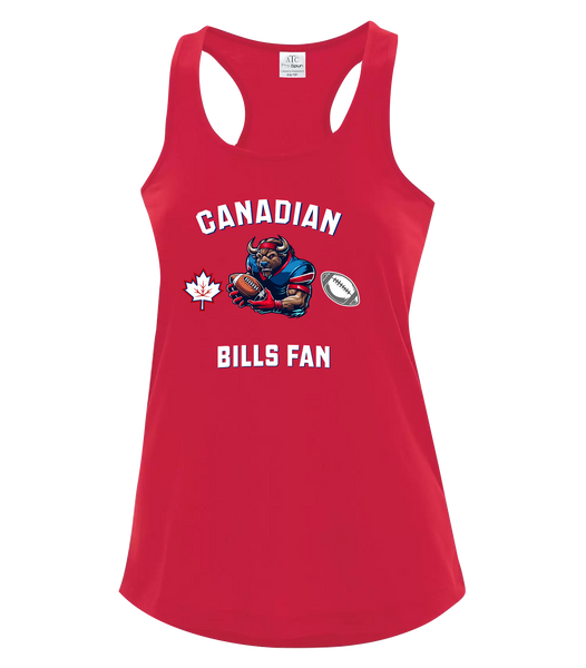 Bills Fan Ladies Racerback Tank with Printed Logo