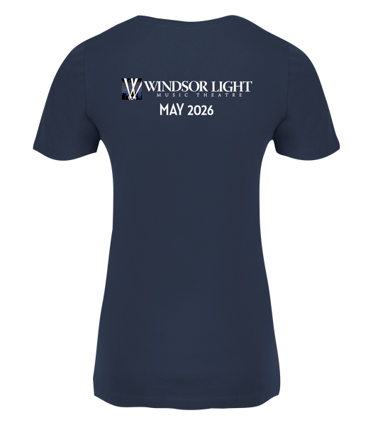 'Frozen' Ladies Ring Spun T-Shirt with Printed Logo