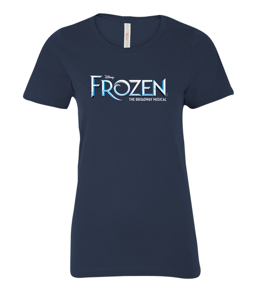 'Frozen' Ladies Ring Spun T-Shirt with Printed Logo
