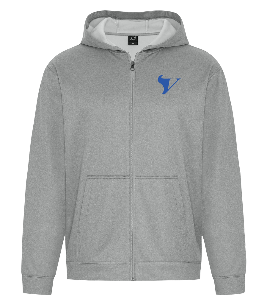 Tecumseh Vista Adult Dri-Fit Full Zip Hooded Sweatshirt with Left Chest Embroidered Logo