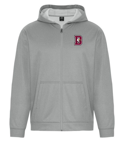 St. John de Brebeuf Adult Dri-Fit Full Zip Hooded Sweatshirt with Left Chest Embroidered Logo