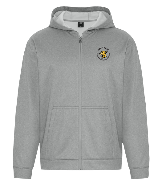 Saint-Paul Adult Dri-Fit Full Zip Hooded Sweatshirt with Left Chest Embroidered Logo