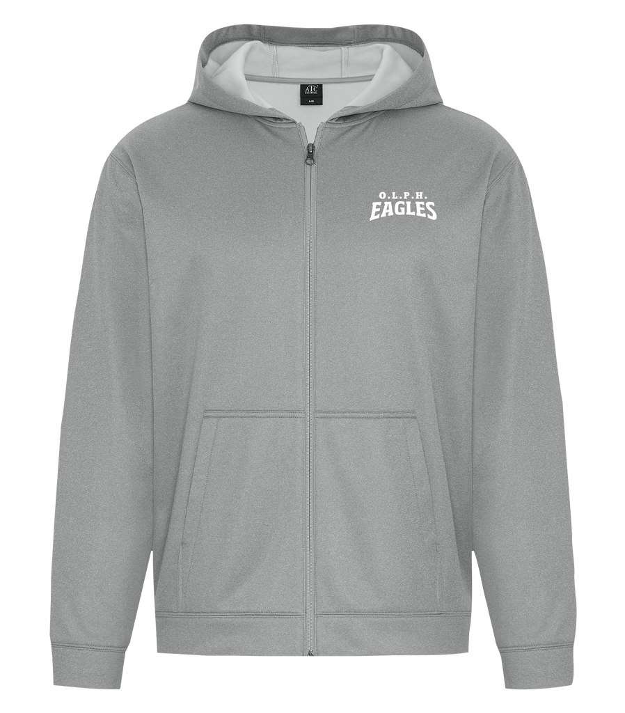 OLPH Adult Dri-Fit Full Zip Hooded Sweatshirt with Left Chest Embroidered Logo